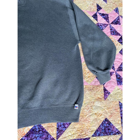 Vtg 90s Russel athletics pullover gun metal grey XL - Picture 5 of 7